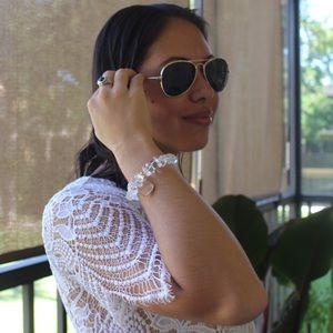 Crystal Clear Gemstone Bangle